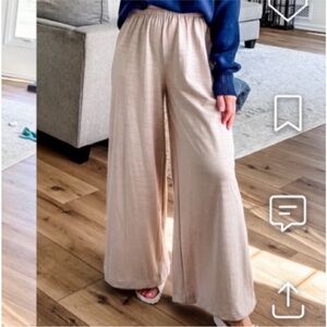 Z Supply Tan Wide Leg Lounge Pants NWT Size S Flowy Comfort Neutral Minimalist